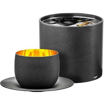 Eisch Kristallglas Cappuccinotasse mit Untertasse