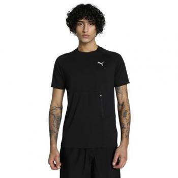 PUMA Sportshirt mit Brusttasche Herren L Schwarz