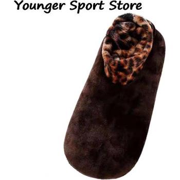 Cozy Leopard Print Thermal Slipper Socks