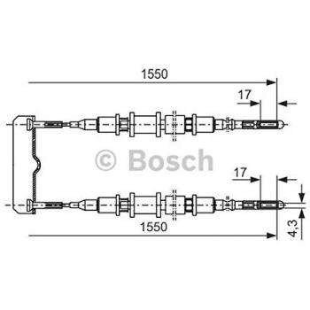 BOSCH 1987477250 Cavo freno a mano