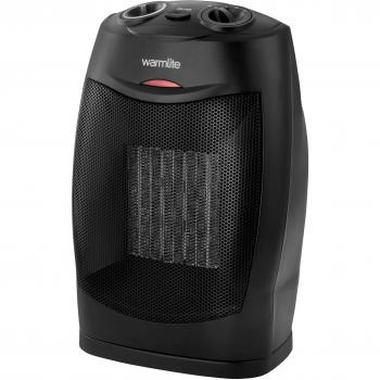 500W Ceramic Fan Heater Black