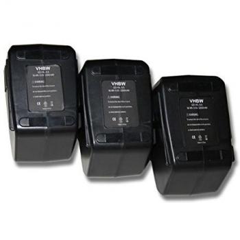 3x batteria Ni-MH 3300mAh (9.6V) per Hilti SF100, SF100A, BD2000, SB10, SFB105 - Vhbw