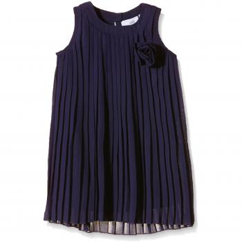 Happy Girls mit schicken Plissé-Falten - Robe Fille, Bleu (navy 62) - 5 ans (Taille fabricant: 110)