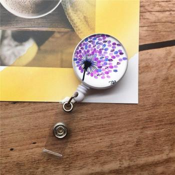 Retractable ID Holder - Dandelion Badge Clip