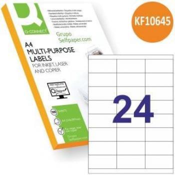 Etiquetas Autoadhesivas Q-Connect 70 x 35 mm