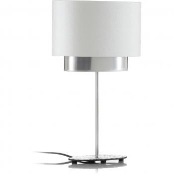 Holländer Mattia Double Table Lamp, Oval, White/Silver