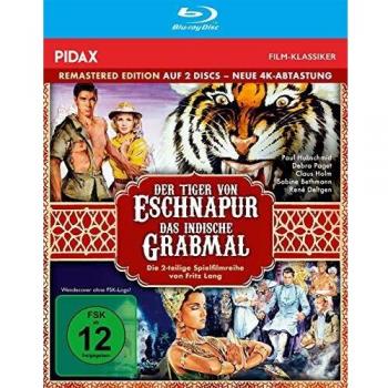 Der Tiger von Eschnapur + Das indische Grabmal - Remastered Edition (neue 4K Abtastung) / Die komplette 2-teilige Abenteuerfilmreihe (Pidax Film-Klassiker) [Blu-ray]