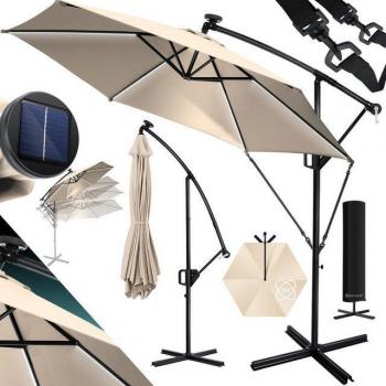 Parasol semáforo de aluminio KESSER 350 cm con funda y manivela