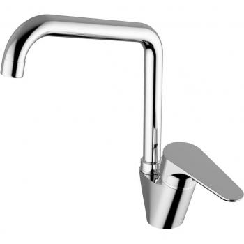 Miscelatore Lavello Cucina Canna Quadrata Cromato