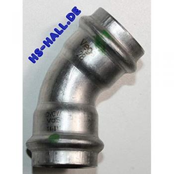 Viega Sanpress 28 mm Coude 45° en Inox – Modèle 435806 – SC‑Contur