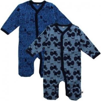 Pippi Baby Schlafoverall 2er-Pack blau