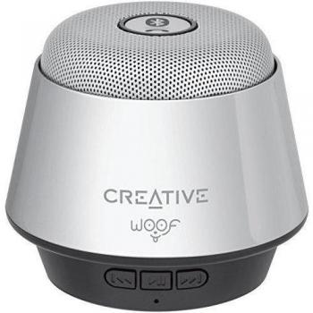 Creative Labs woof - Altavoces portátiles (Mono, Inalámbrico y alámbrico, Batería, Bluetooth/3.5 mm, Mobile phone / Smartphone, Spheric)