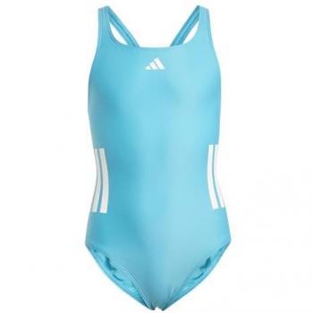 ADIDAS 3-Streifen Badeanzug für Mädchen in türkis | 170