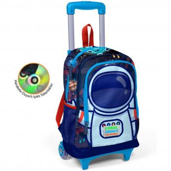 Zaino Astronauta Blu Coral High Kids con Tre Scomparti 23924
