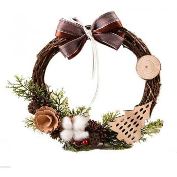 Couronne de Noël Cygne Citron en Coton