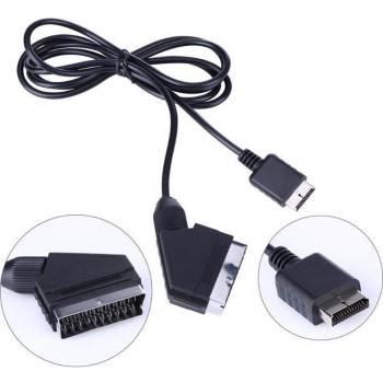 2m RGB Scart AV Cable for Sony Playstation PS1 PS2 PS3