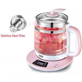 Tetera Multifuncional de Cristal Rosa