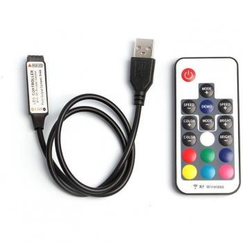 RGB LED Strip USB Controller with 44 Key Remote