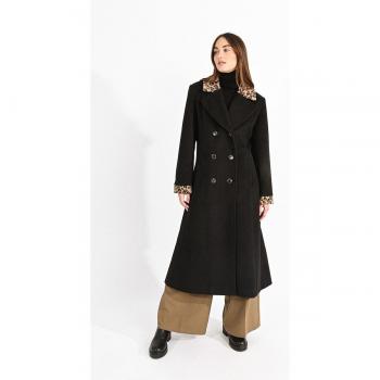 Molly Bracken cappotto lungo con dettagli animalier