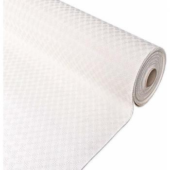 Nappe Antichoc PVC pour Table Moletton Blanc 140x50 cm