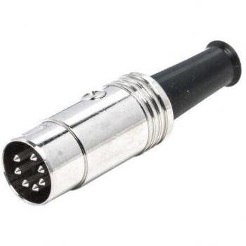 Conector DIN 7 Puntos Macho Ángulo Recto 4A
