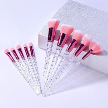 Unicorn Eye Shadow and Foundation Brush Set - 10pcs
