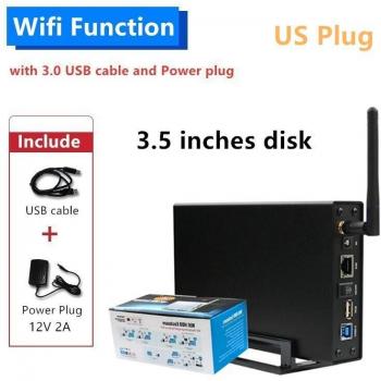 3.5 SATA to USB 3.0 External Hard Drive Case with WiFi Router