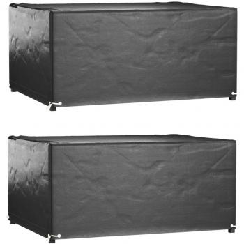 VIDAXL Copri Mobili Giardino 2pz 8 Occhielli 180x135x80cm Rettangolare