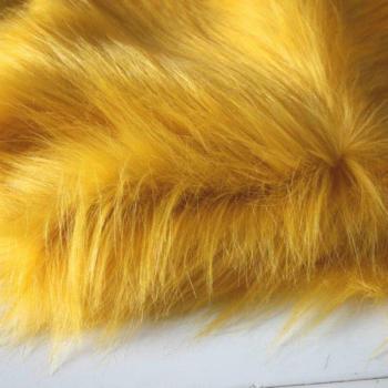 Golden Yellow 9cm Plush Fur Fabric