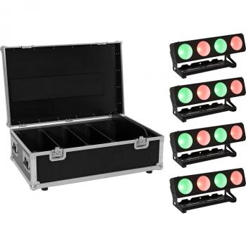 Eurolite Set 4x LED PMB-4 COB QCL 30W Leiste + Case, Licht Set