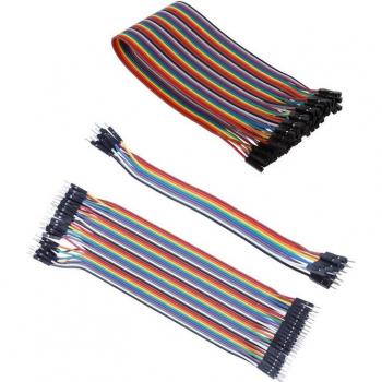 40 Pcs Female to Female Solderless Jumper Cables & 40 Pcs 20cm Male to Male Breadboard Cables