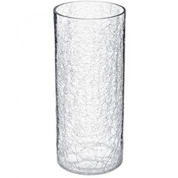Atmosphera Créateur d'intérieur - Vase en Verre Cylindrique Craq 30cm Transparent