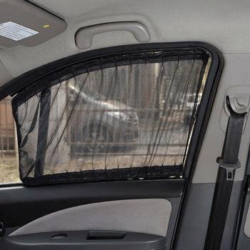 Auto Aluminum Mesh Window Shade - Black (Set of 2)