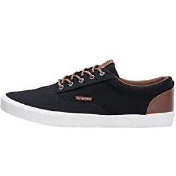 Jack & Jones Vison S Tennis en Toile de Ville à Lacets pour Homme Noir Anthracite/Marron T 45
