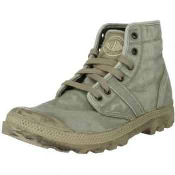 Palladium Pallabrouse Zapatos de lona, Hombre, Verde (Dk. Khaki/Putty), 42