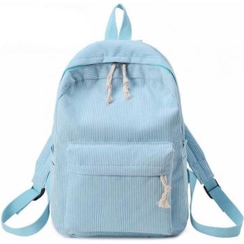 Gestreifter Samt Rucksack für Teenager Mädchen