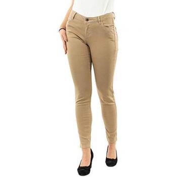 Jeans Morgan Petra1 – Coupe Skinny pour Femmes – Taille Standard – 5 Poches – Beige