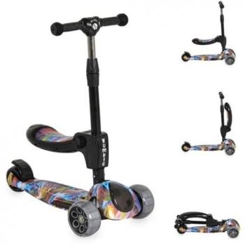 Byox Kinderroller mit Lichtern und höhenverstellbarem Sitz
