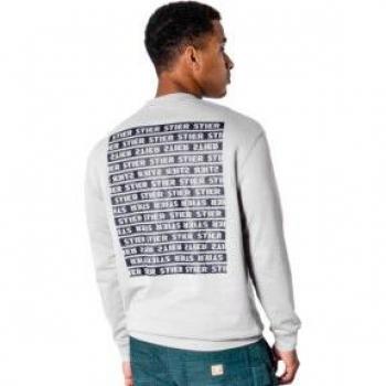 Pull STIER Crew Sweat Print XXL gris clair