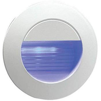 KnightsBridge IP54 Round LED Recessed Stair & Wall Guide Light - Blue