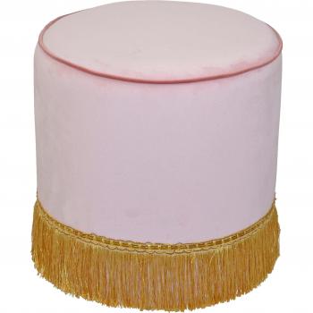 Hocker HOME AFFAIRE 45 cm x 46 cm x 45 cm, Samt, rosa