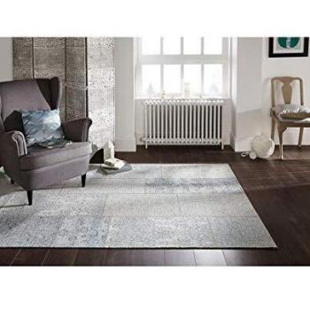 Tapis Patchwork Bleu pour Salle à Manger