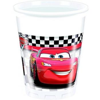 Cars. Formula Rsn. 8 Bicchieri Plastica 200 Ml