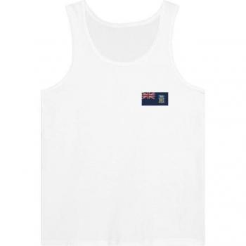 White 100% Cotton Malouines Islands Flag T-Shirt – Adjusted Cut – Gender Neutral