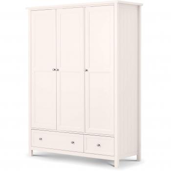 Maine Surf White 3 Door Combination Wardrobe