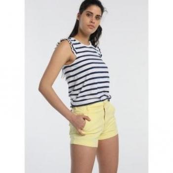 Pantaloni Corti Donna Lois Jeans Helihadi Gialli