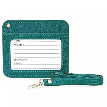 Porta Badge in Tessuto Petrol Blue