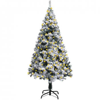 Albero di Natale Artificiale Illuminato Verde 120 cm