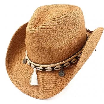 Sombrero de paja bohemio para mujer, agujeros, estilo Panamá, tamaño 56-58CM