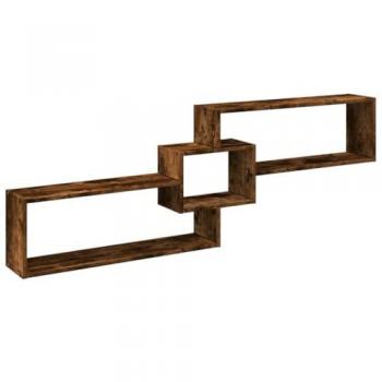 Mobile a Parete 158x18x53 cm Rovere Fumo in Legno Multistrato vidaXL207083